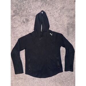 Puma Unisex Pullover‎ Black Hoodie - Size Medium
